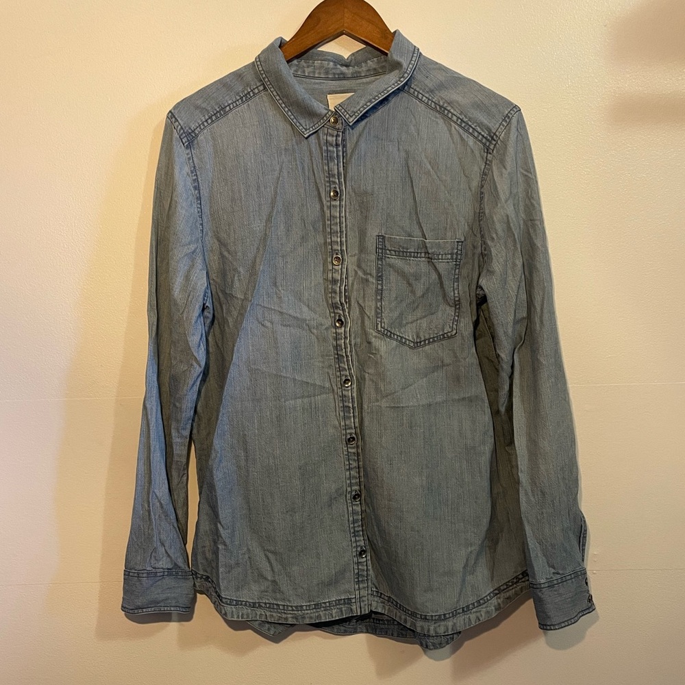 -Caslon Denim Button-Up-